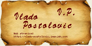 Vlado Postolović vizit kartica